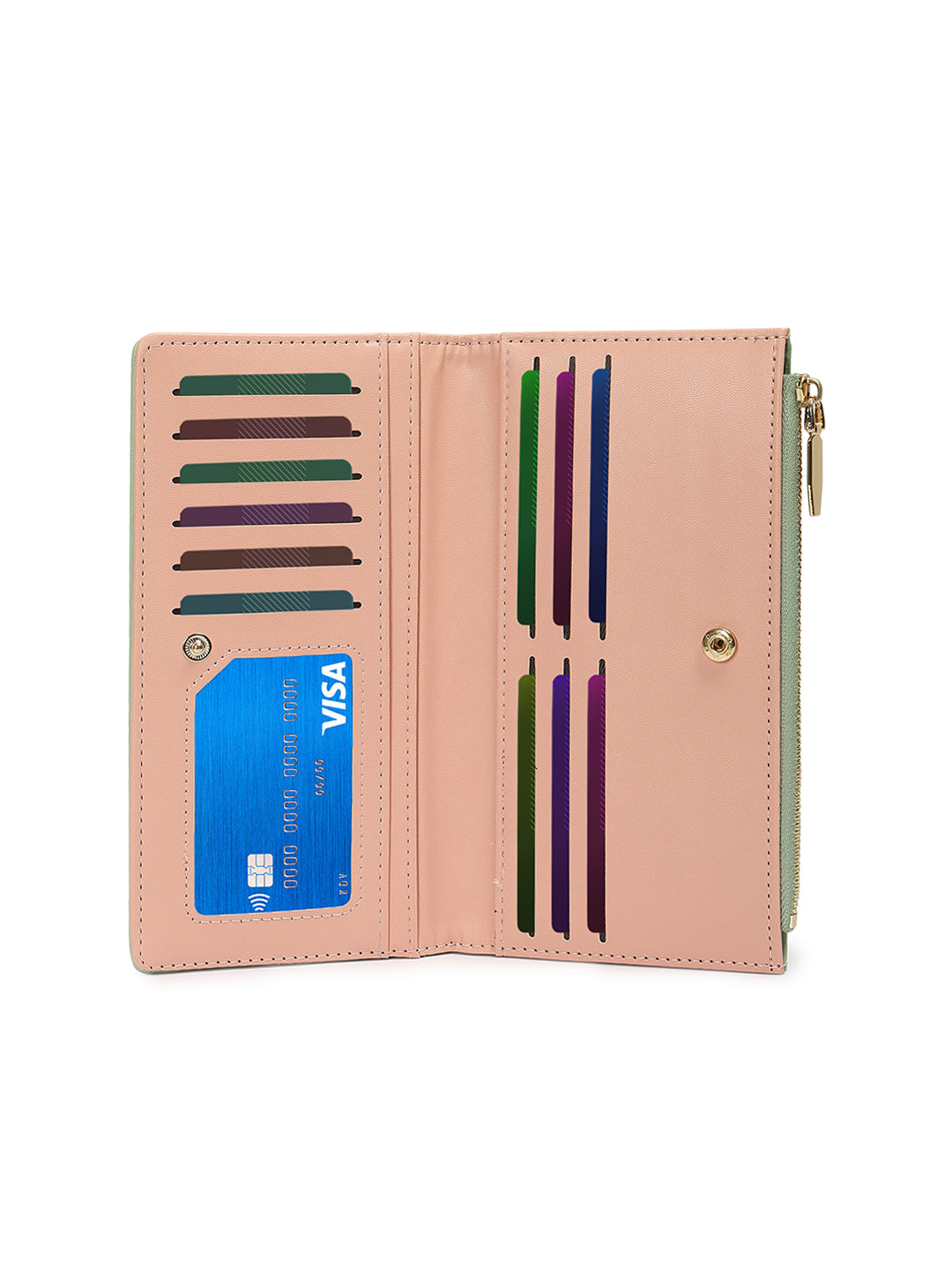 Crusset Wallet for Women – Faux Leather Ladies Purse with Button Closure | Large Two Fold Textured Women’s Wallet CW20758