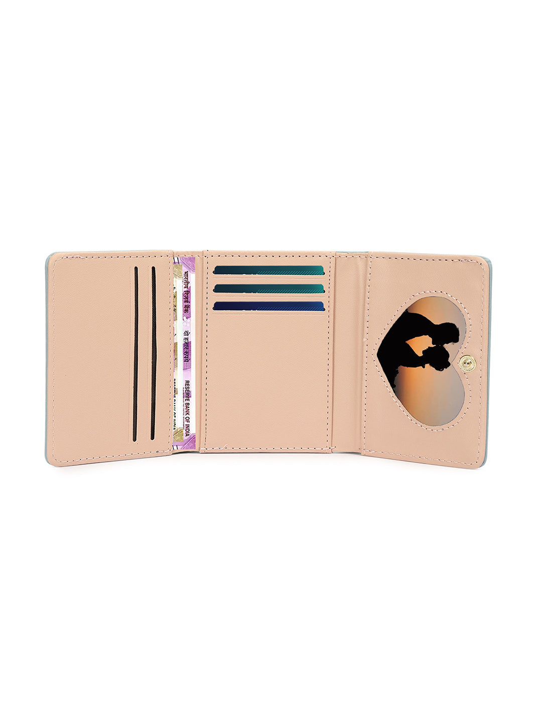 Crusset Wallet for Women – PU Ladies Purse with Button Closure | Two Fold Textured Women’s Wallet CW20766