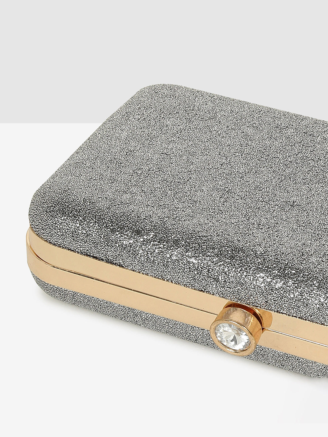Sparkling Silver Luxe Clutch