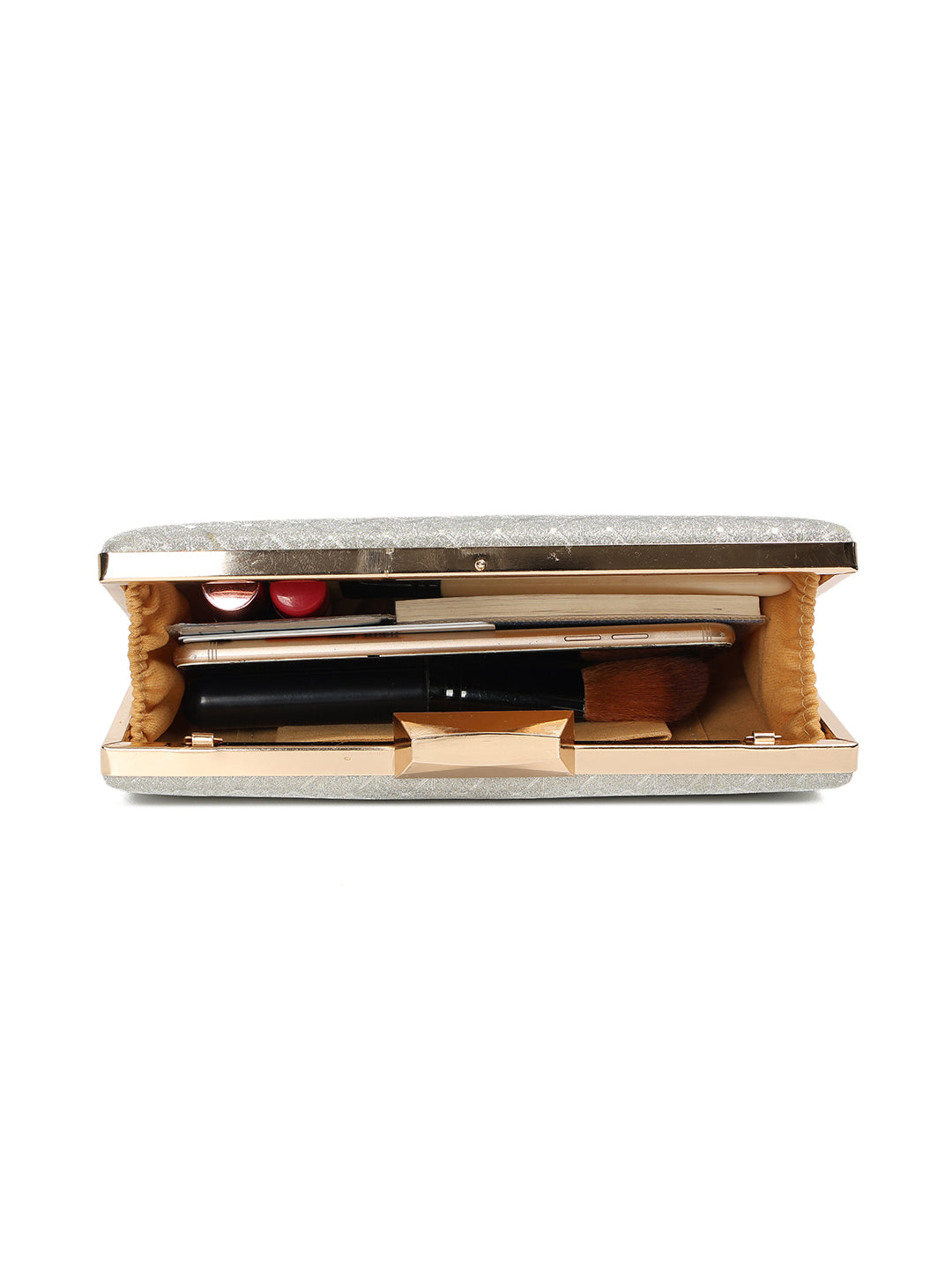 Crusset Textured Box Clutch With Shoulder StrapCL20781