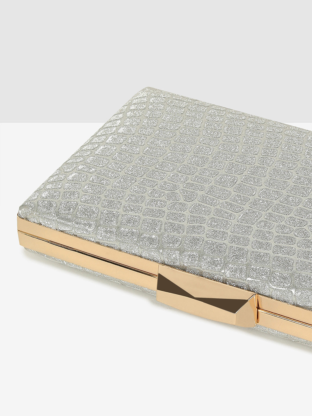 Ladies Silver Clutch