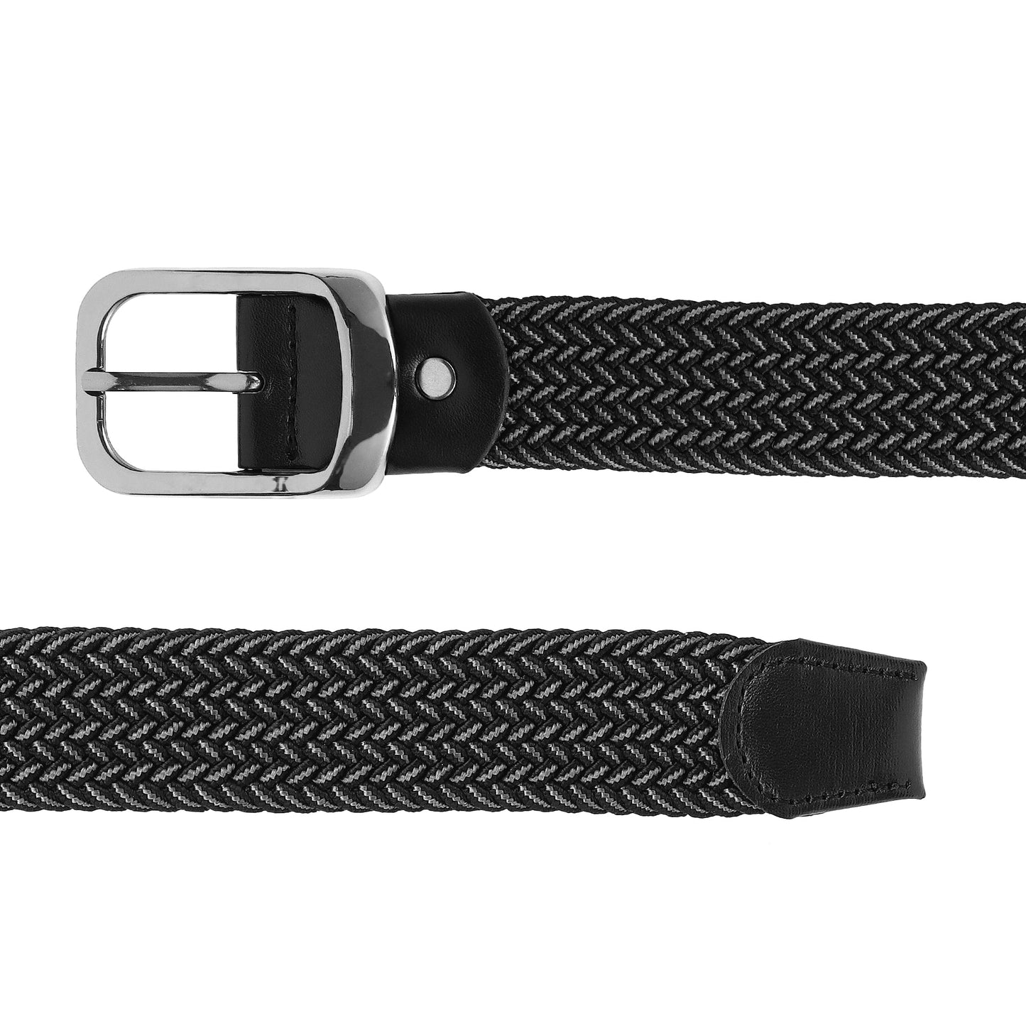 CRUSSET Unisex Black Mix Braided BeltCI5618