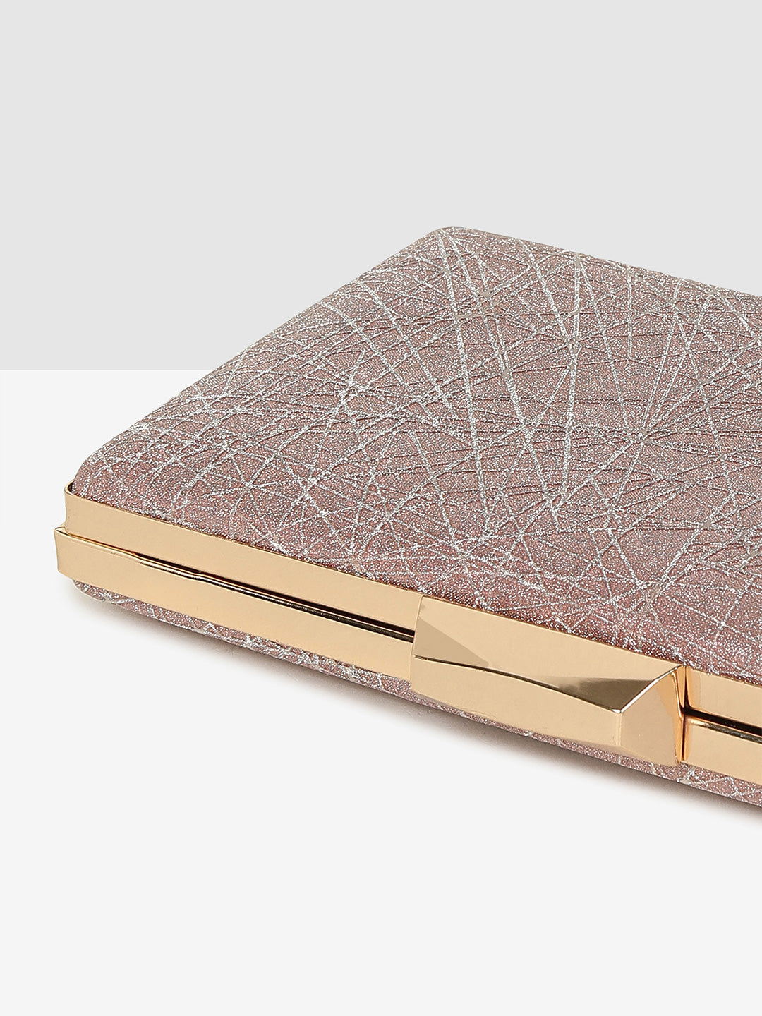 Pink Sparkle Frame Clutch
