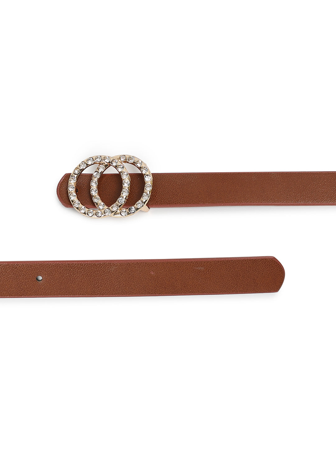 CRUSSET Women Textured PU Slim BeltQA5574