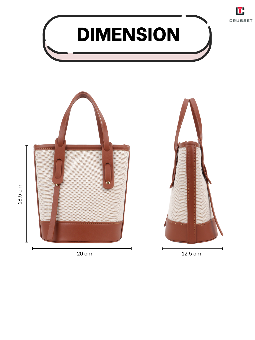 Crusset Ladies Shoulder Bag Stylish Handbag Structured Handheld Bag & Crossbody Bag CI20767