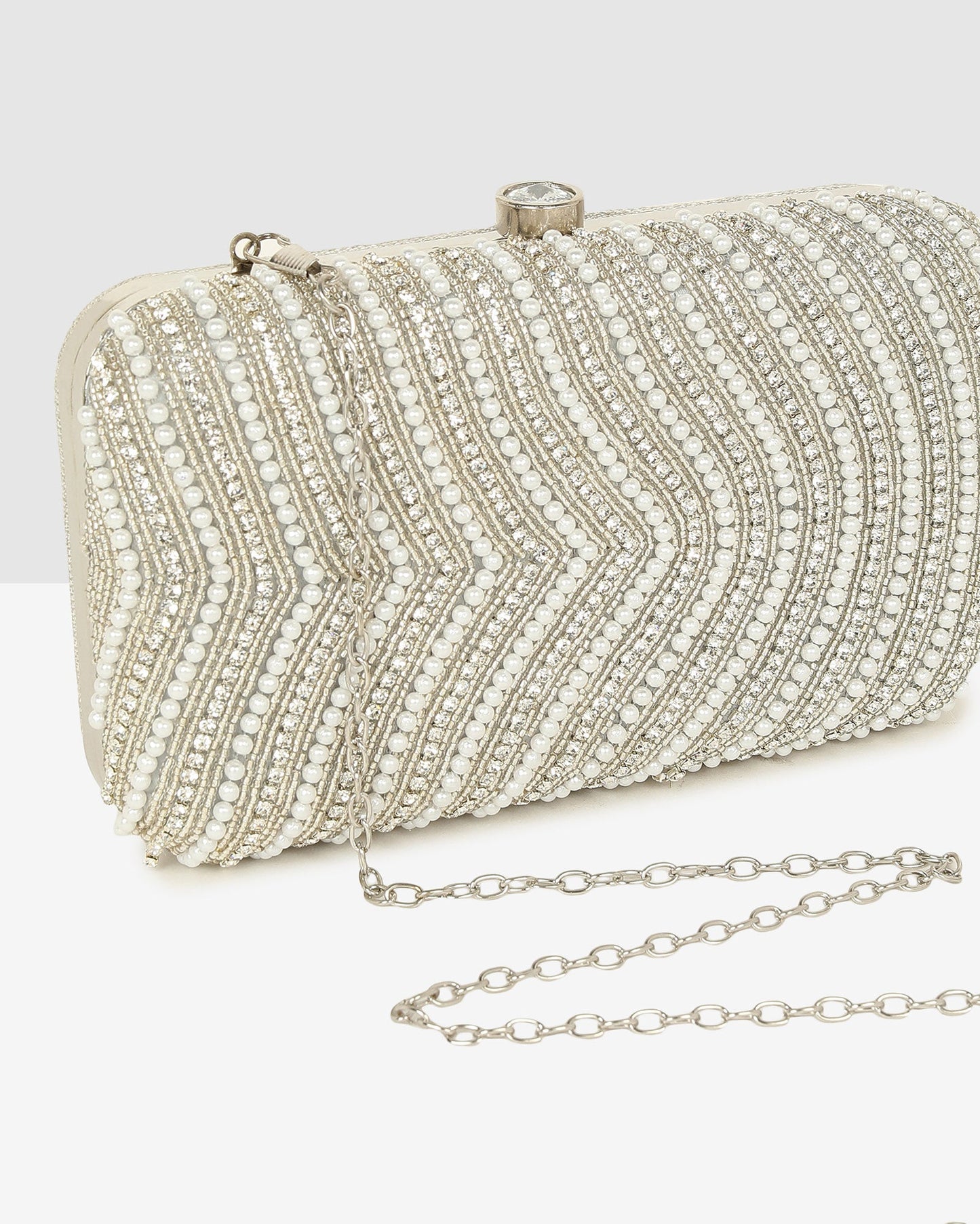 Ladies Silver Purse Handbag