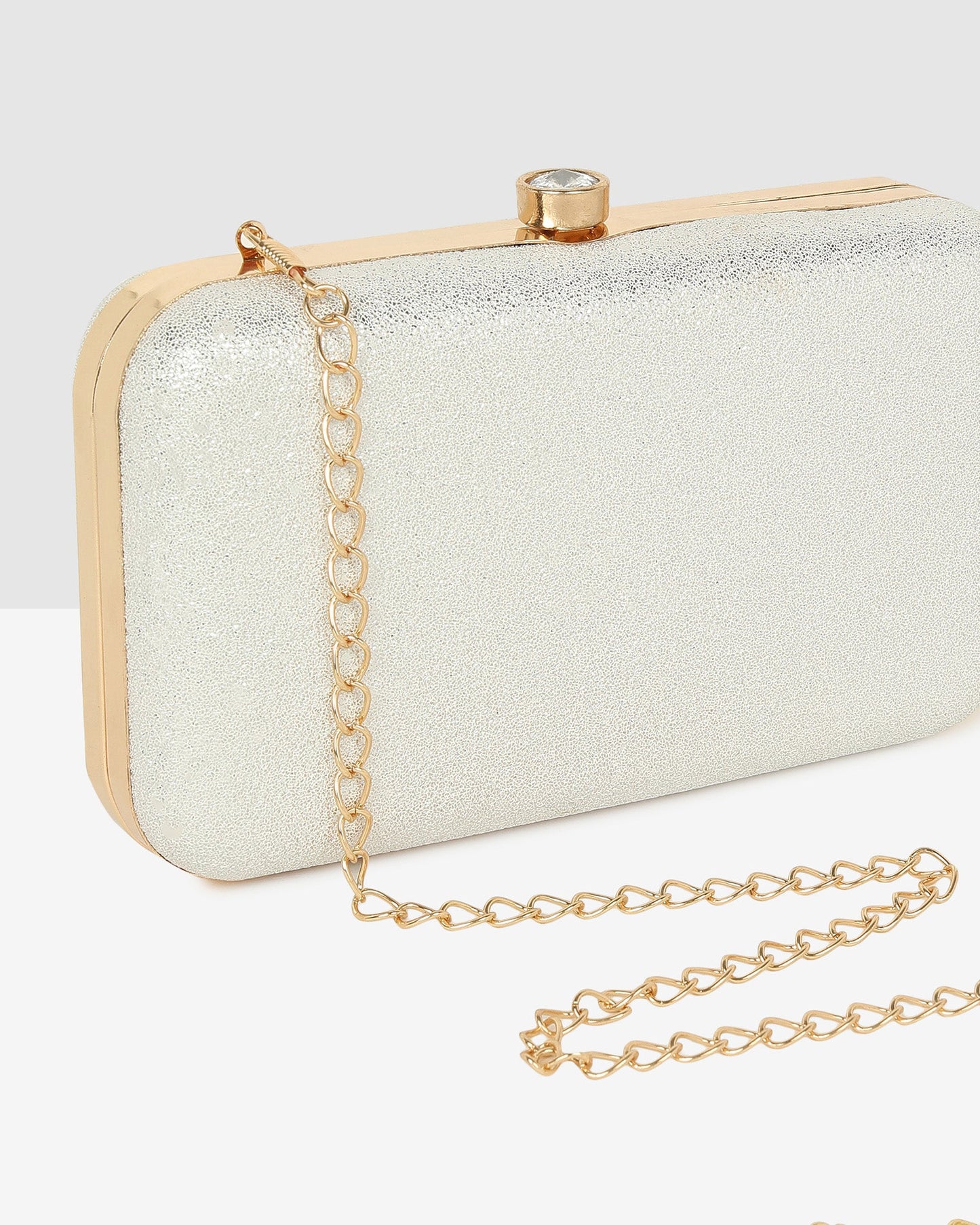 Evening Bling Box BagGold Elegant Evening Clutch