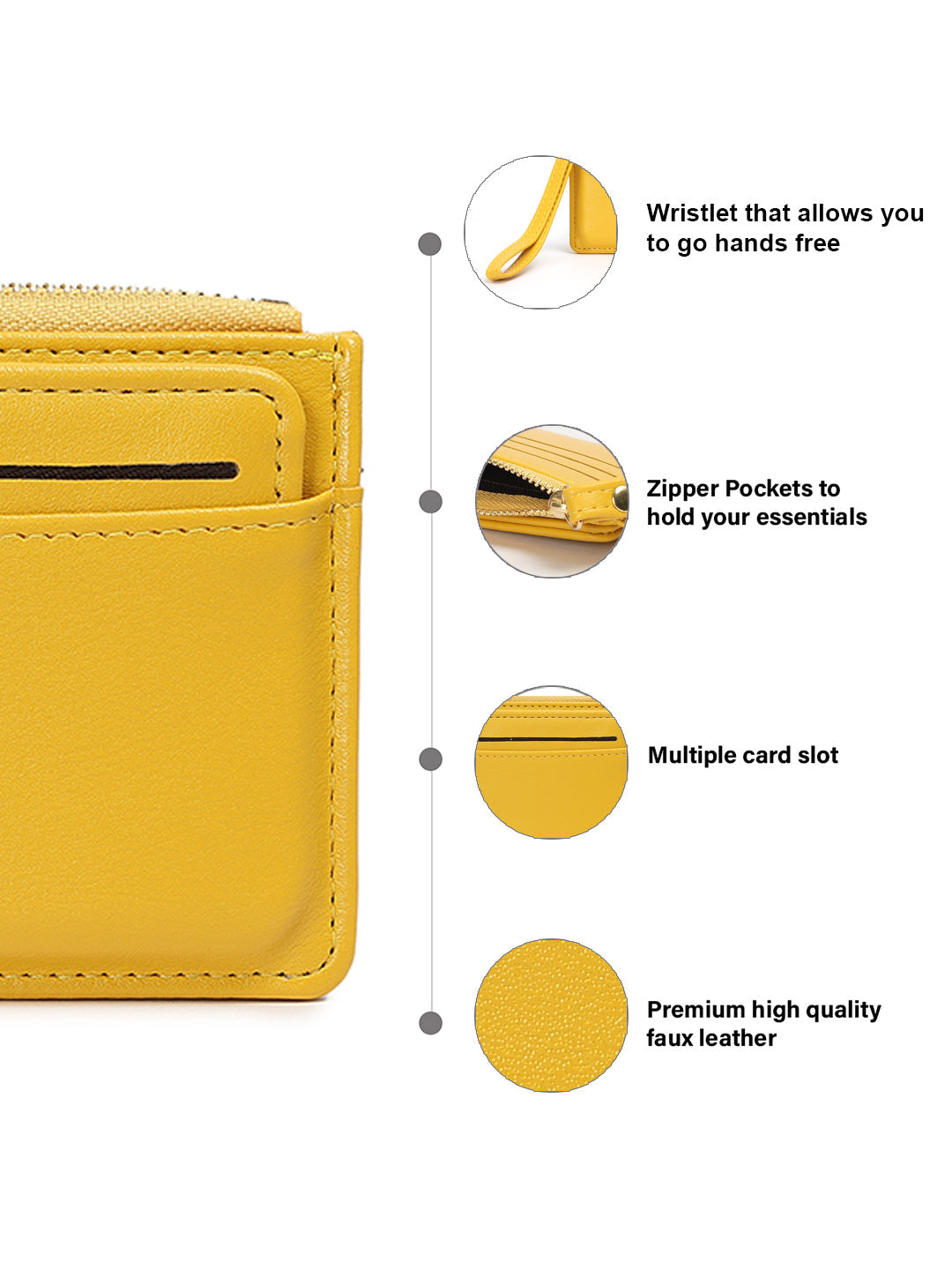 Crusset Wallet for Women – PU Ladies Purse with Button Closure | Two Fold Textured Women’s Wallet CW20771
