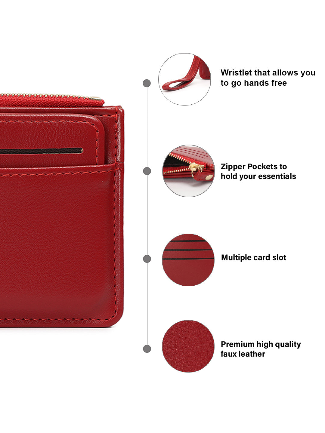 Crusset Wallet for Women – PU Ladies Purse with Button Closure | Two Fold Textured Women’s Wallet CW20769