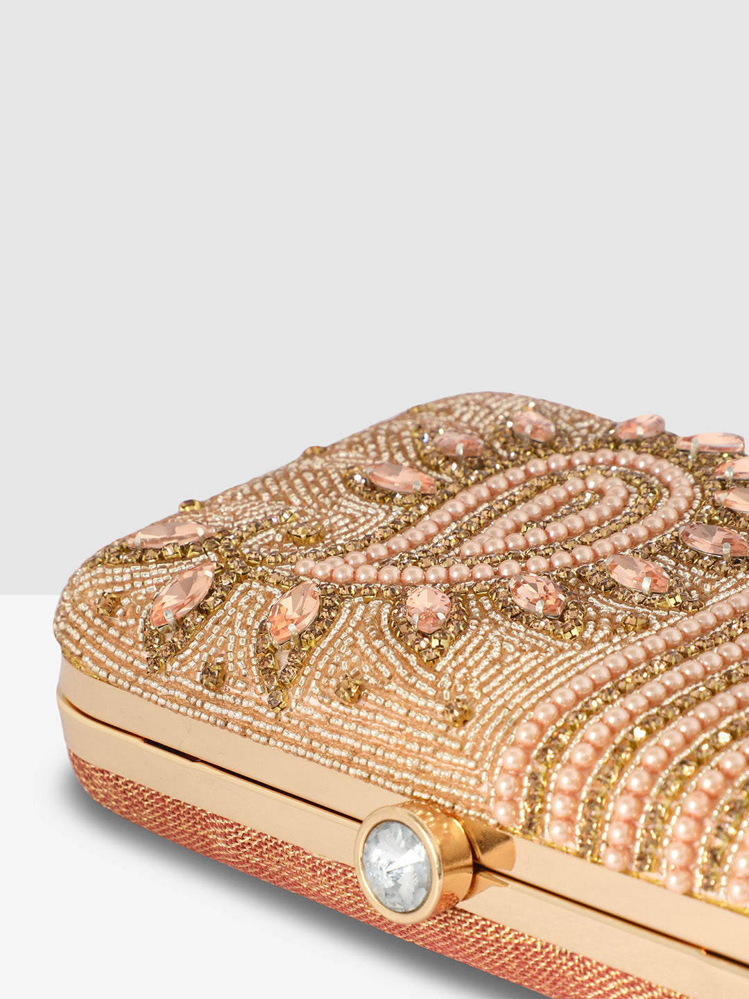 Pink Purse with Embellishments and Embroidery