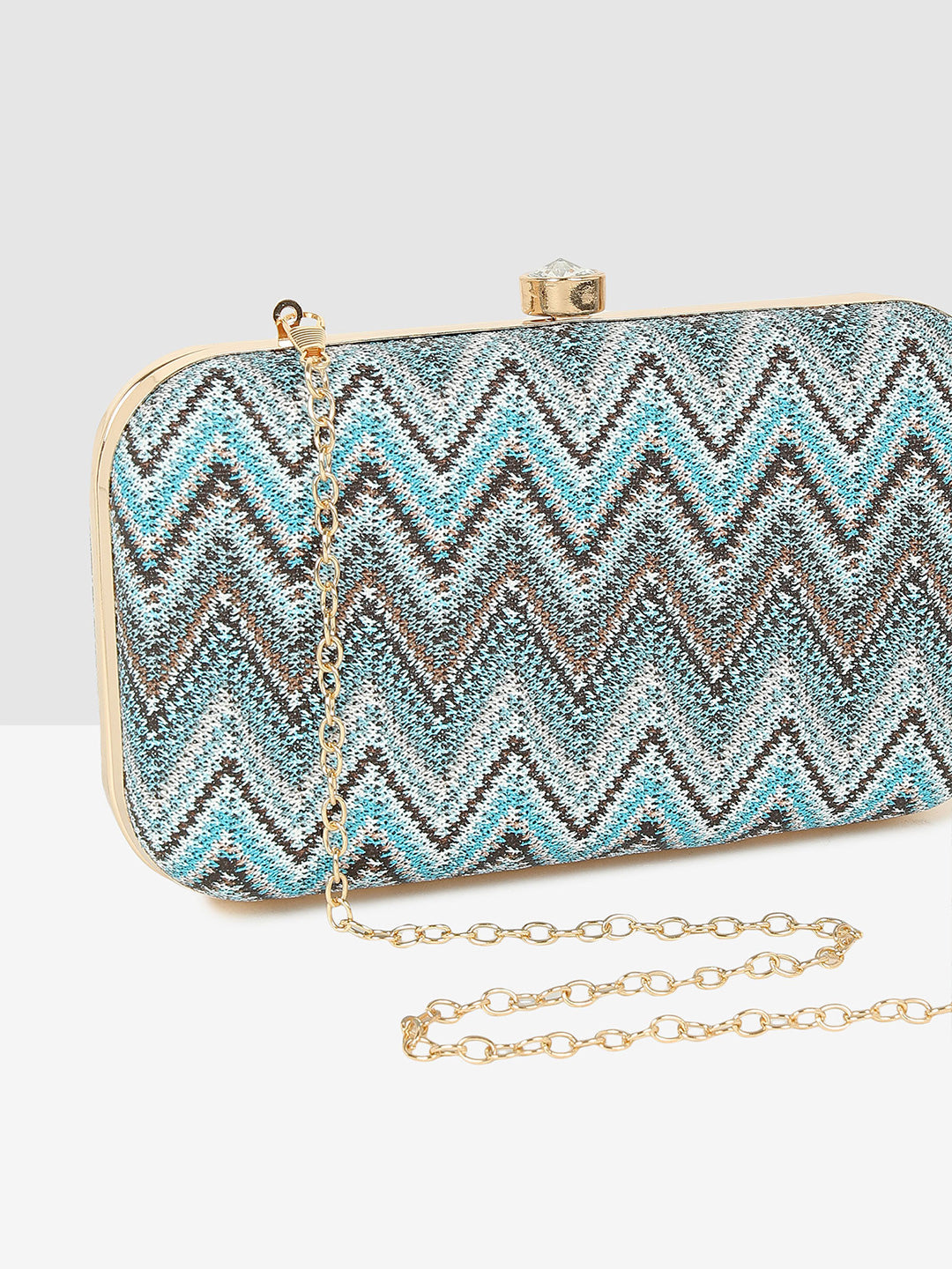 Vibrant Vibe Multicolor-Print Clutch