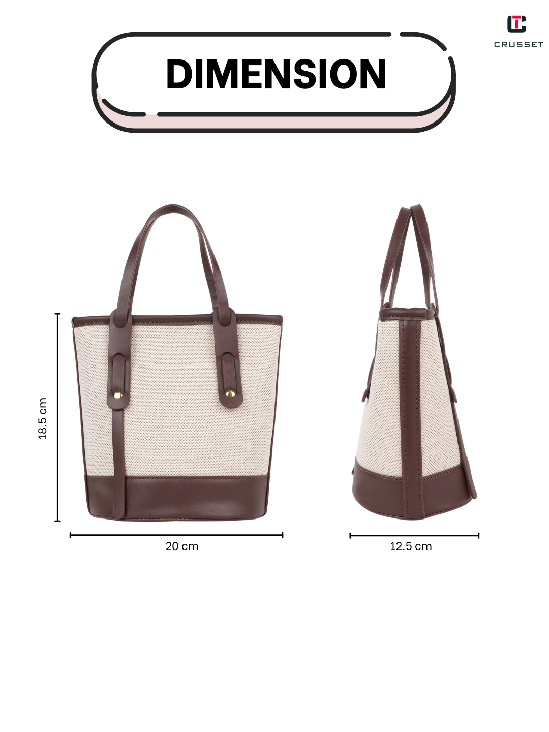 Crusset Ladies Shoulder Bag Stylish Handbag Structured Handheld Bag & Crossbody Bag CI20766