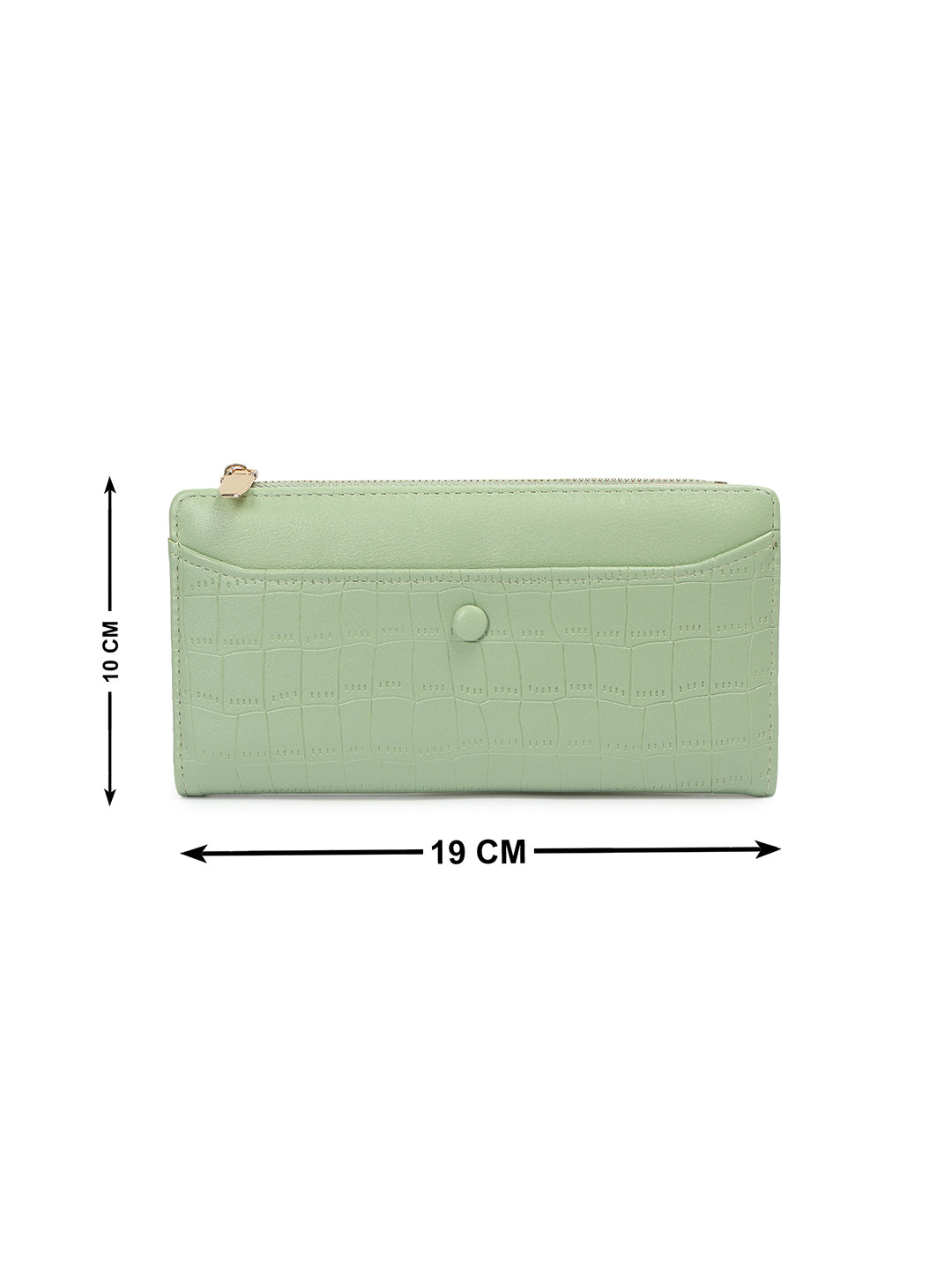 Crusset Wallet for Women – Faux Leather Ladies Purse with Button Closure | Large Two Fold Textured Women’s Wallet CW20758