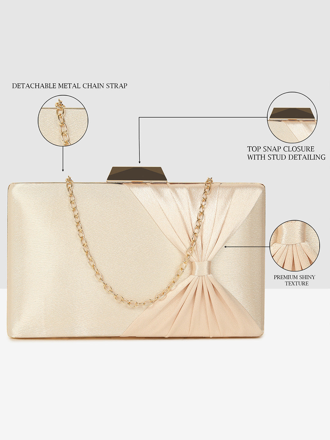 Peach Perfect Bow Clutch
