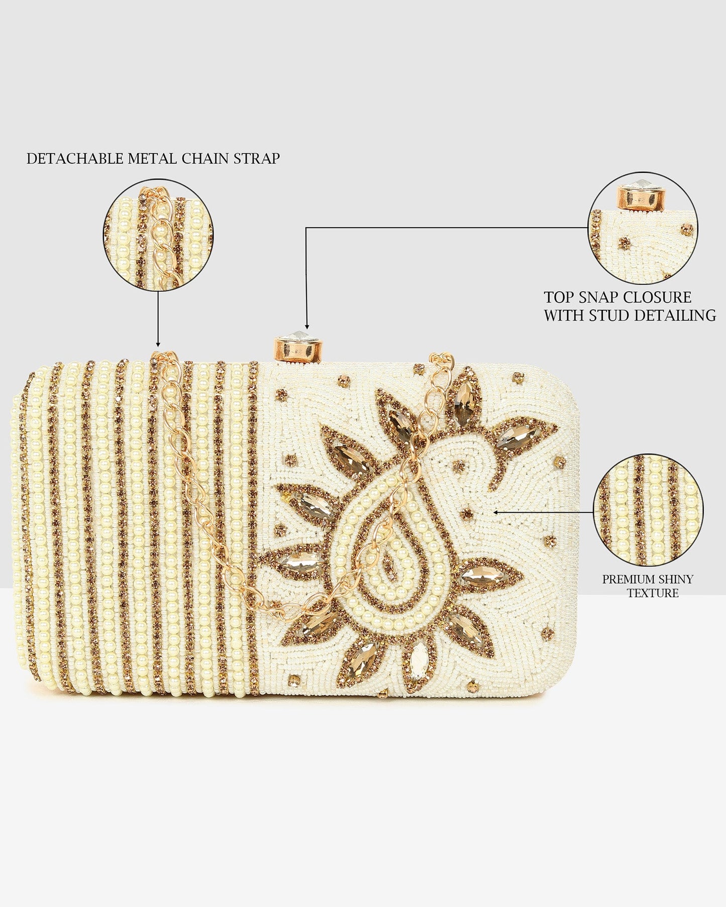 Ladies Off White Purse Handbag
