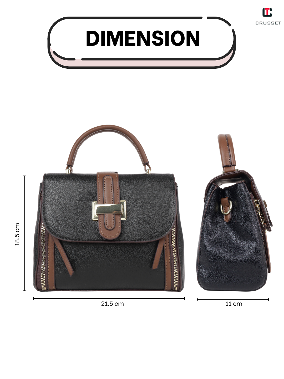Crusset Ladies Shoulder Bag Stylish Handbag Structured Handheld Bag Crossbody Bag CI20752
