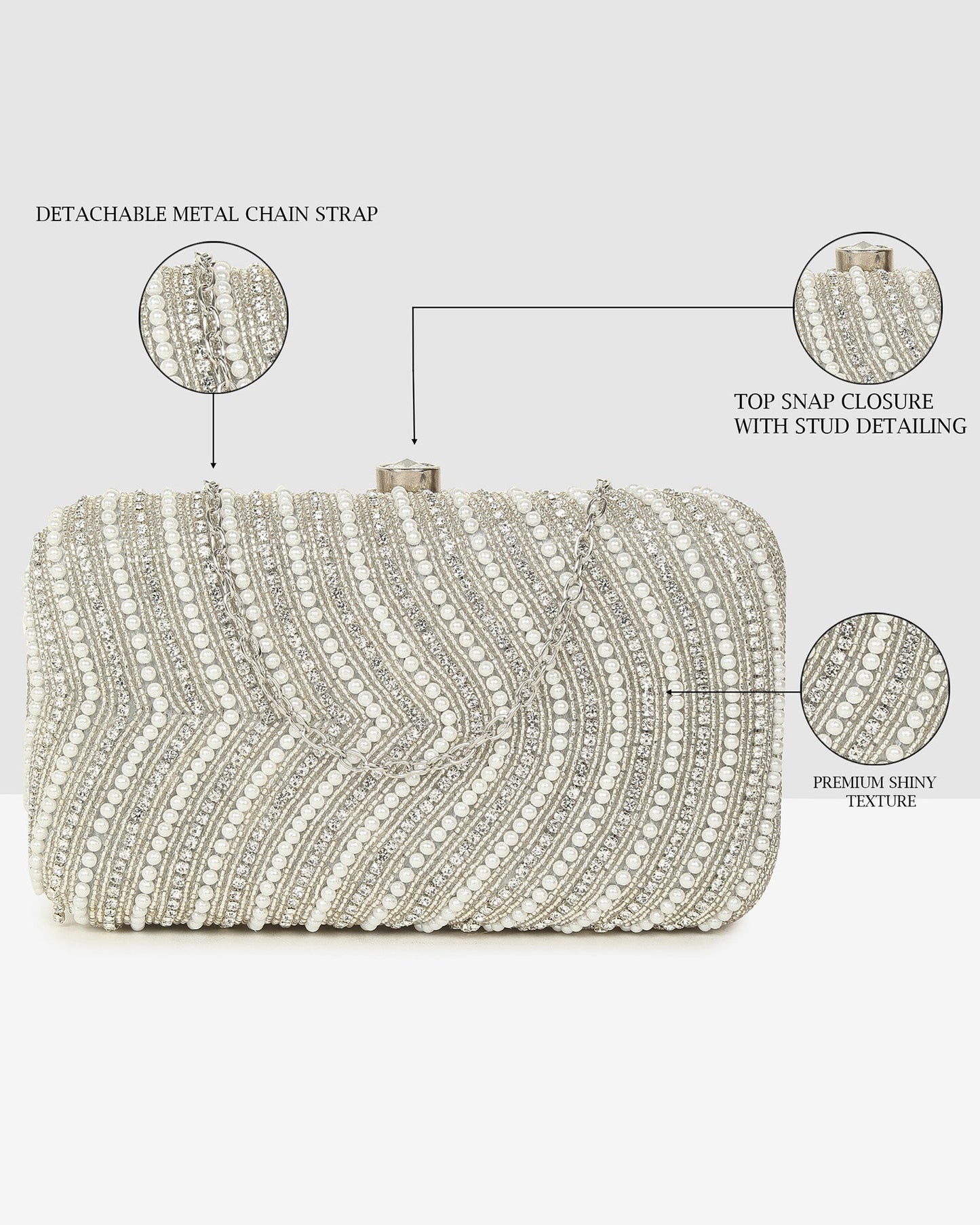 Ladies Silver Purse Handbag