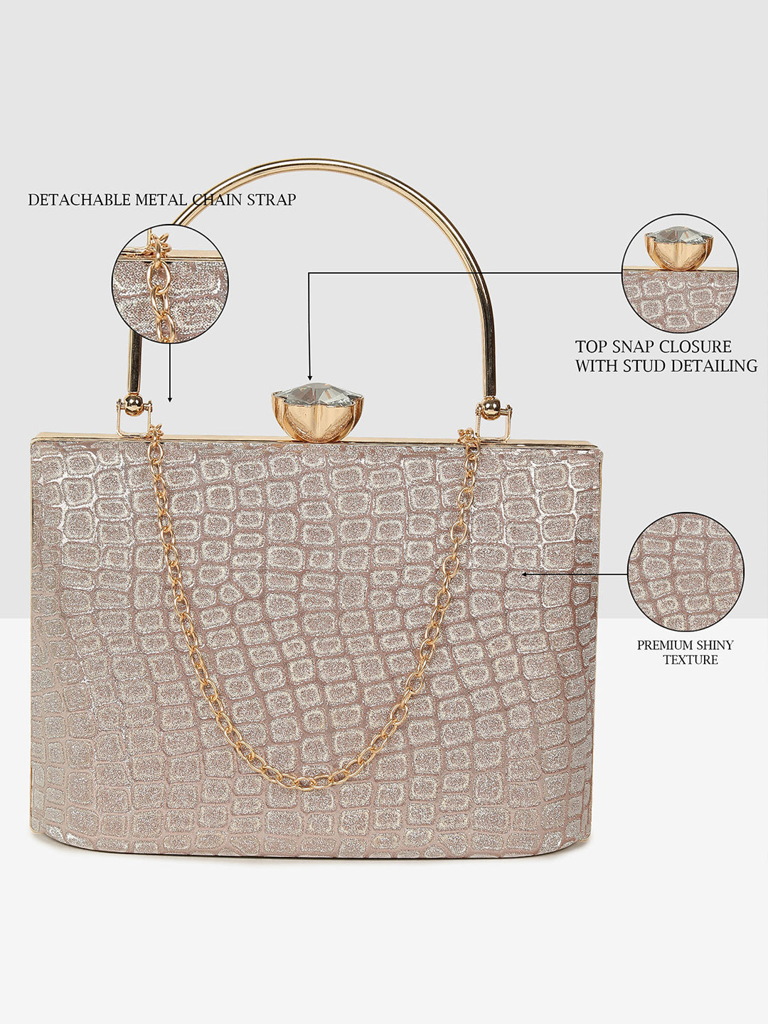 Elegant Ladies Handbag Pink Purse for Weddings & Parties