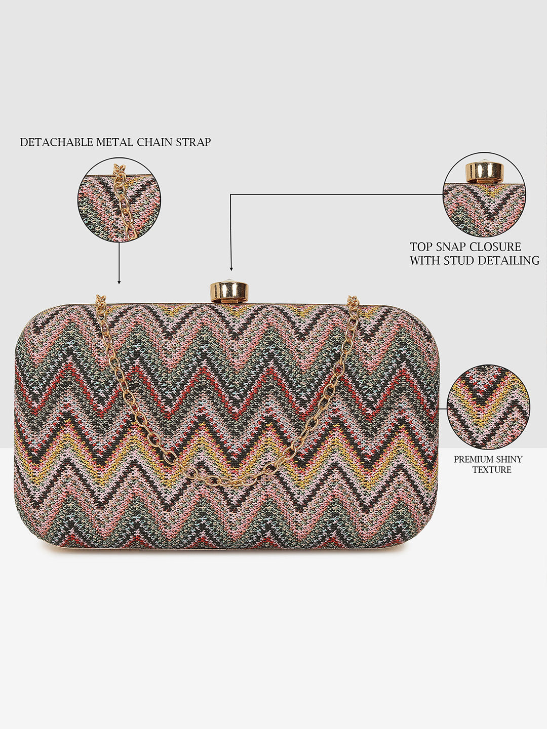 Multi-Color Chic Frame Clutch
