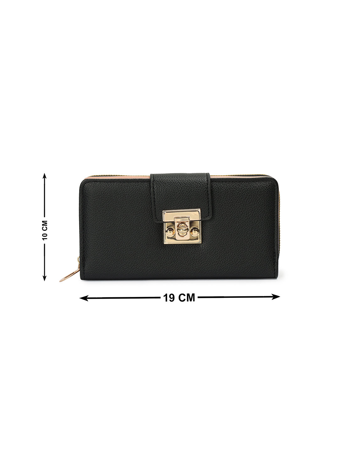 Crusset Wallet for Women – PU Ladies Purse with Button Closure | Large Two Fold Textured Women’s Wallet CW20761