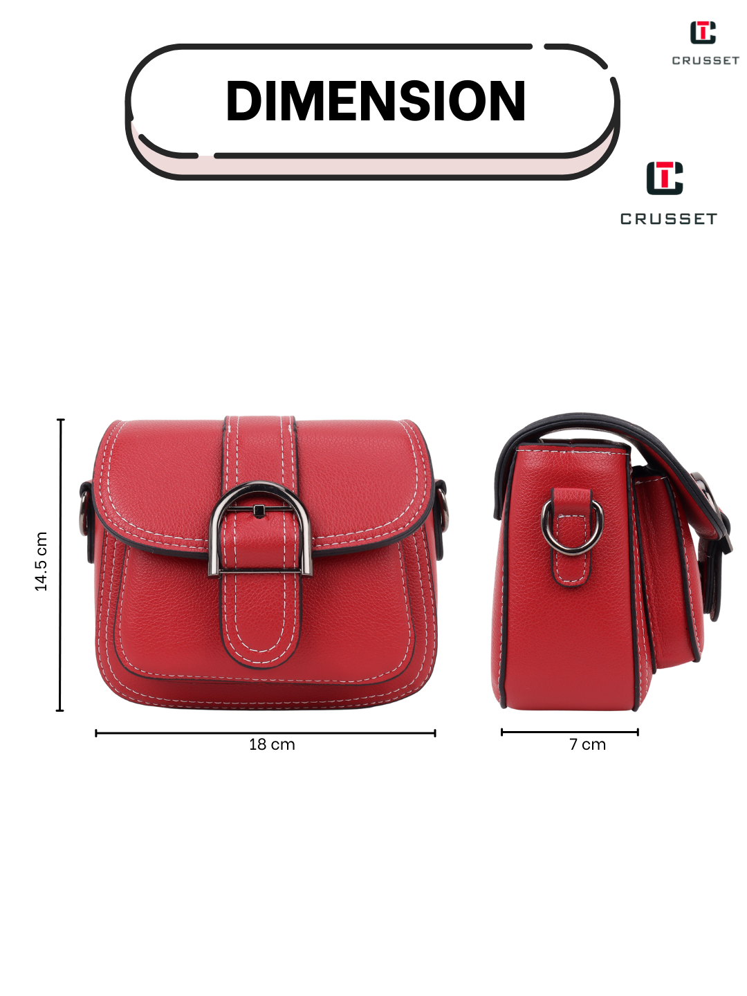 Crusset Ladies Shoulder Bag Stylish Handbag Structured Shoulder Bag Crossbody Bag CI20764