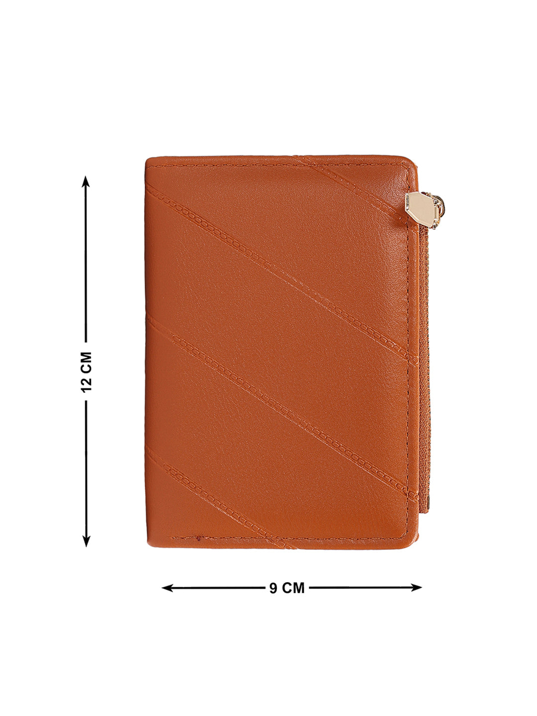 Crusset Wallet for Women – PU Ladies Purse with Button Closure | Two Fold Textured Women’s Wallet CW20762