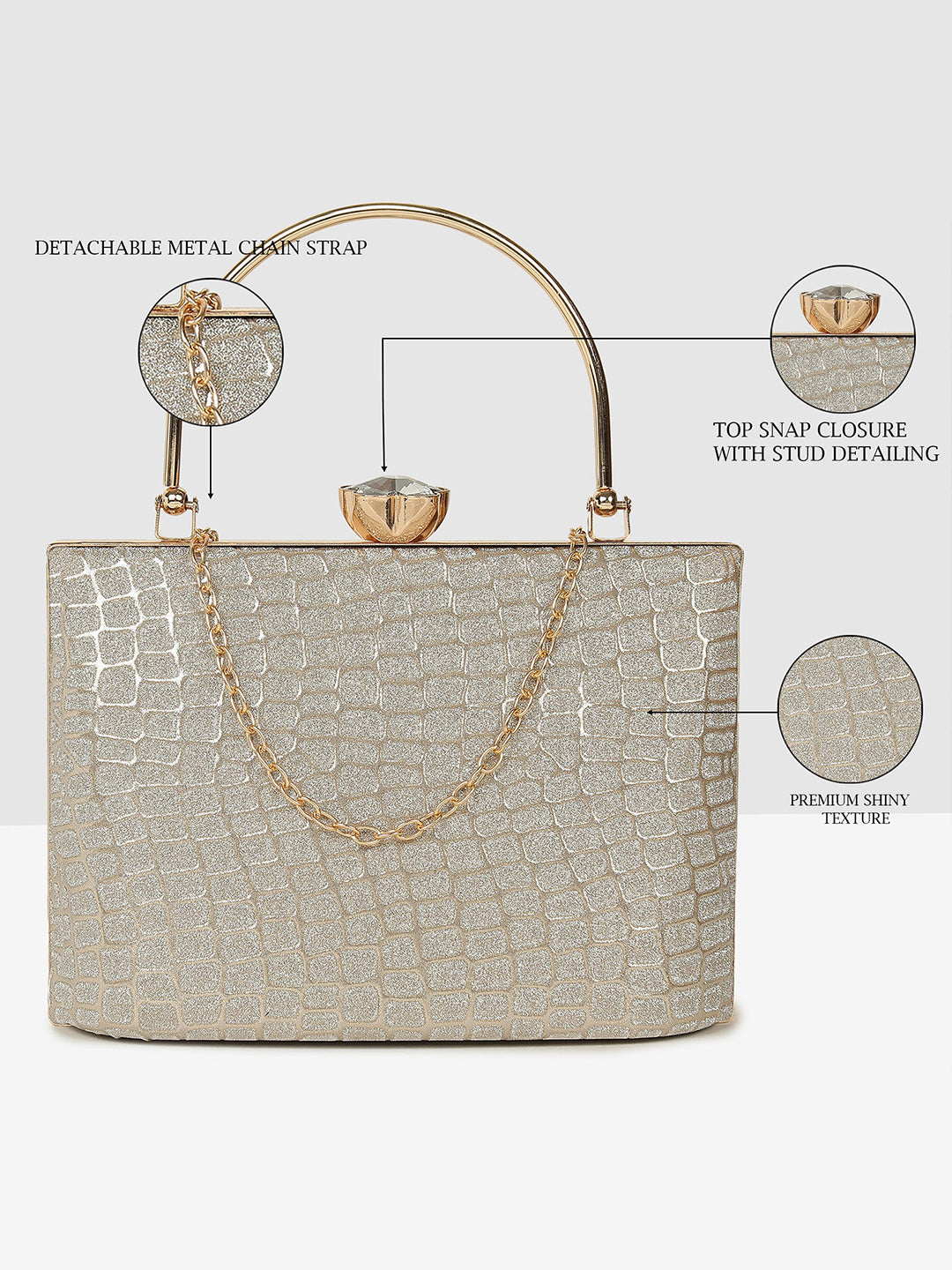 Gold Elegant Evening Clutch