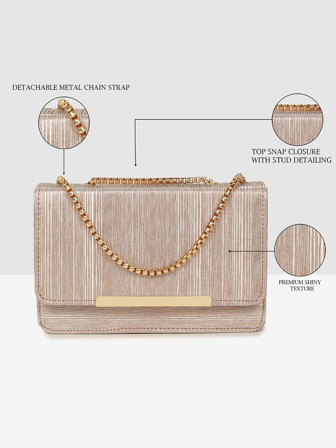 Gold Elegant Evening Clutch