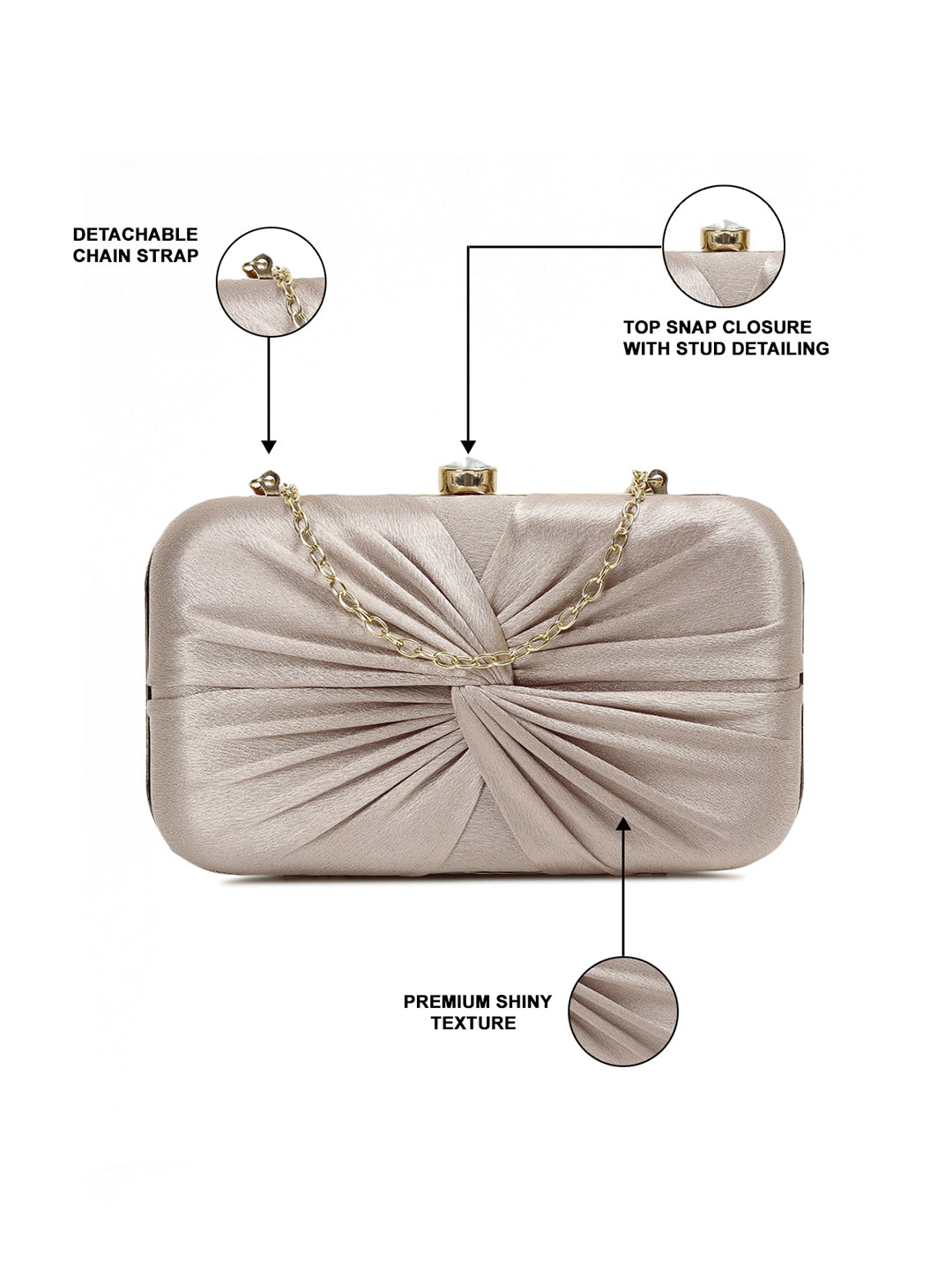 Crusset Embellished Box Clutch With Shoulder StrapCL20774
