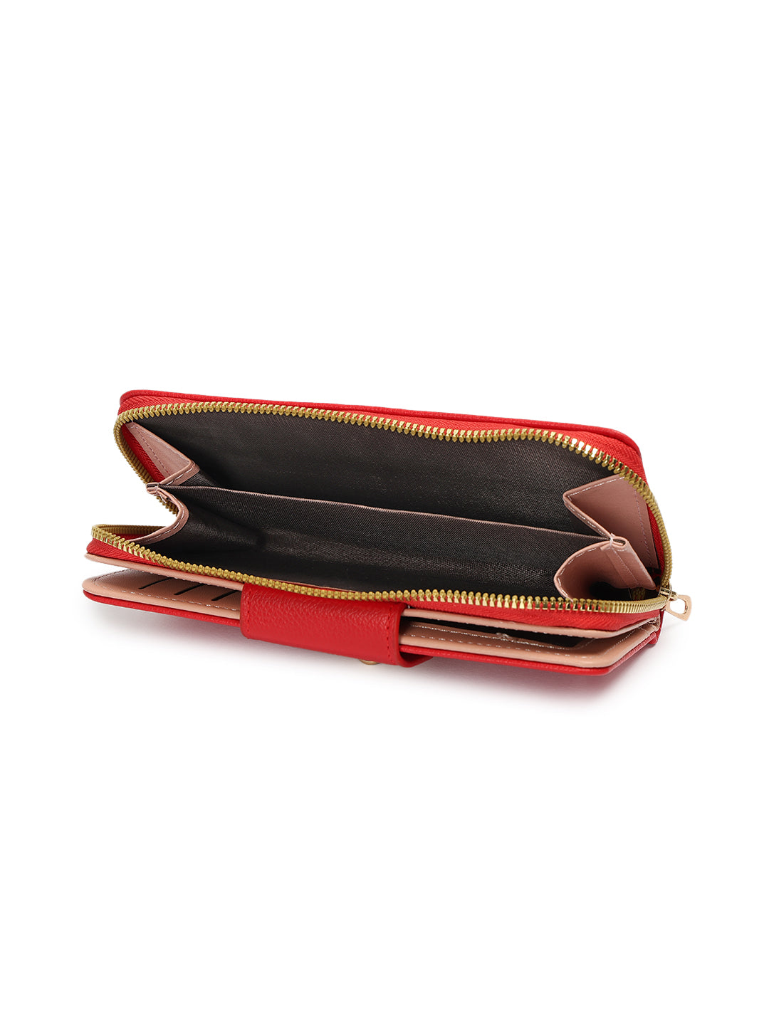 Crusset Wallet for Women – PU Ladies Purse with Button Closure | Large Two Fold Textured Women’s Wallet CW20760