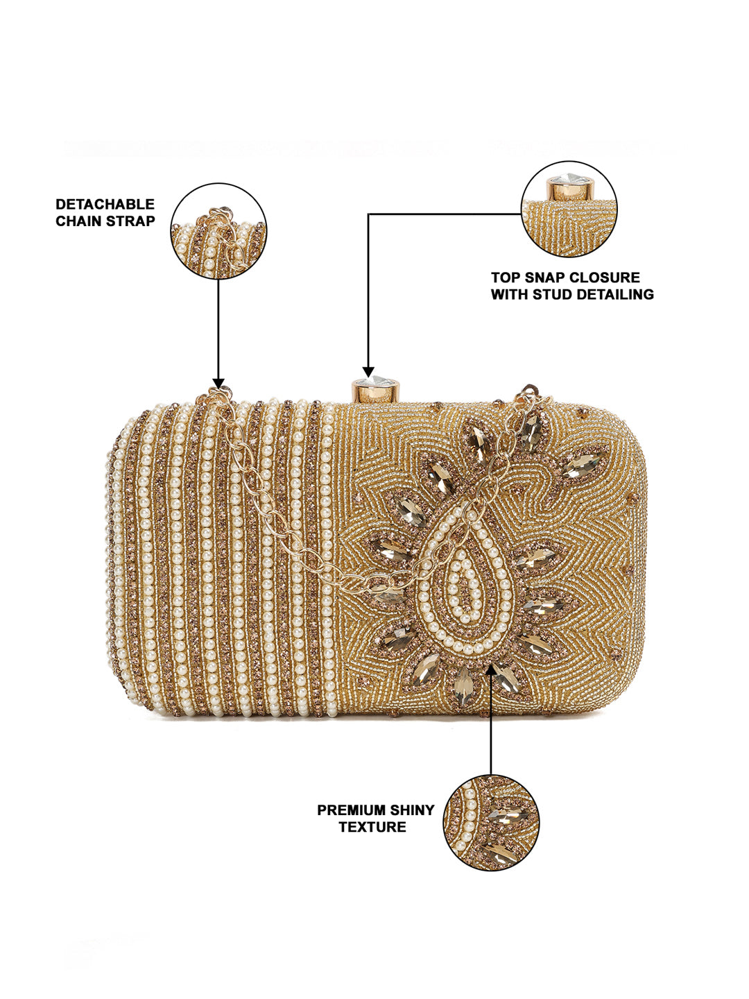 Crusset Embellished Box ClutchCL20776