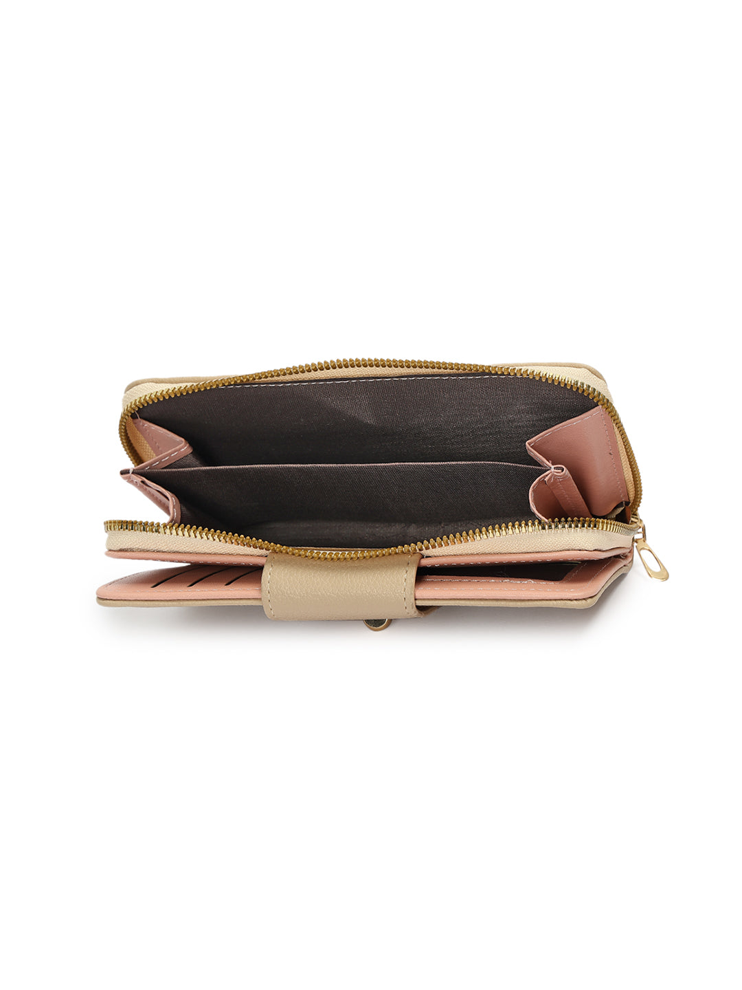 Crusset Wallet for Women – PU Ladies Purse with Button Closure | Large Two Fold Textured Women’s Wallet CW20759