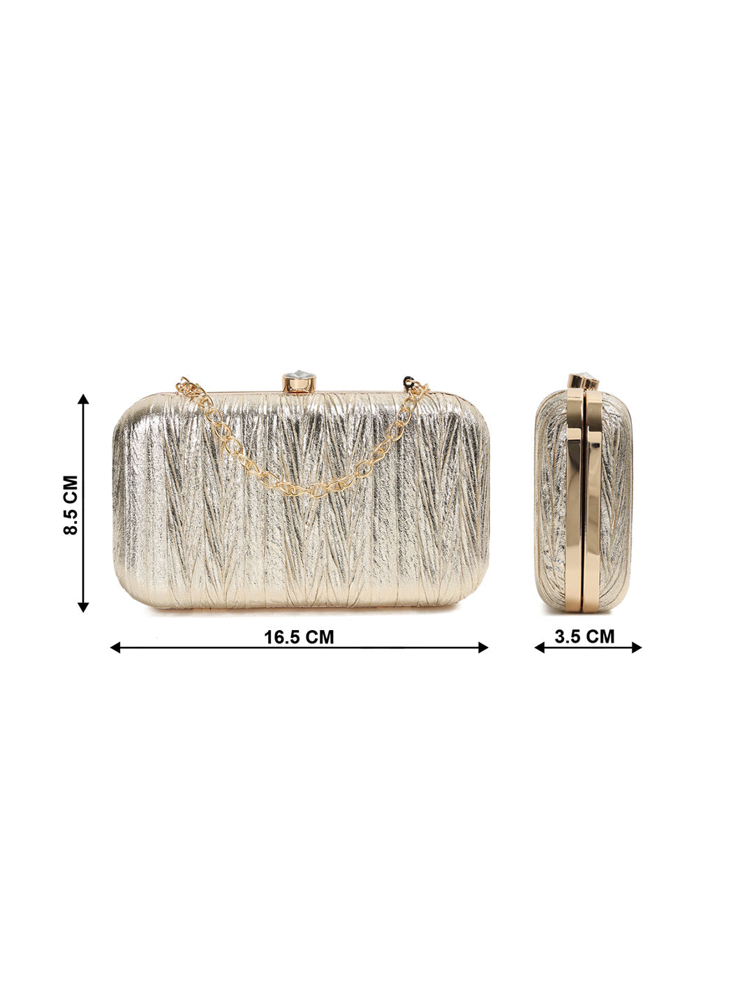 Crusset Embellished Box Clutch With Shoulder StrapCL20777