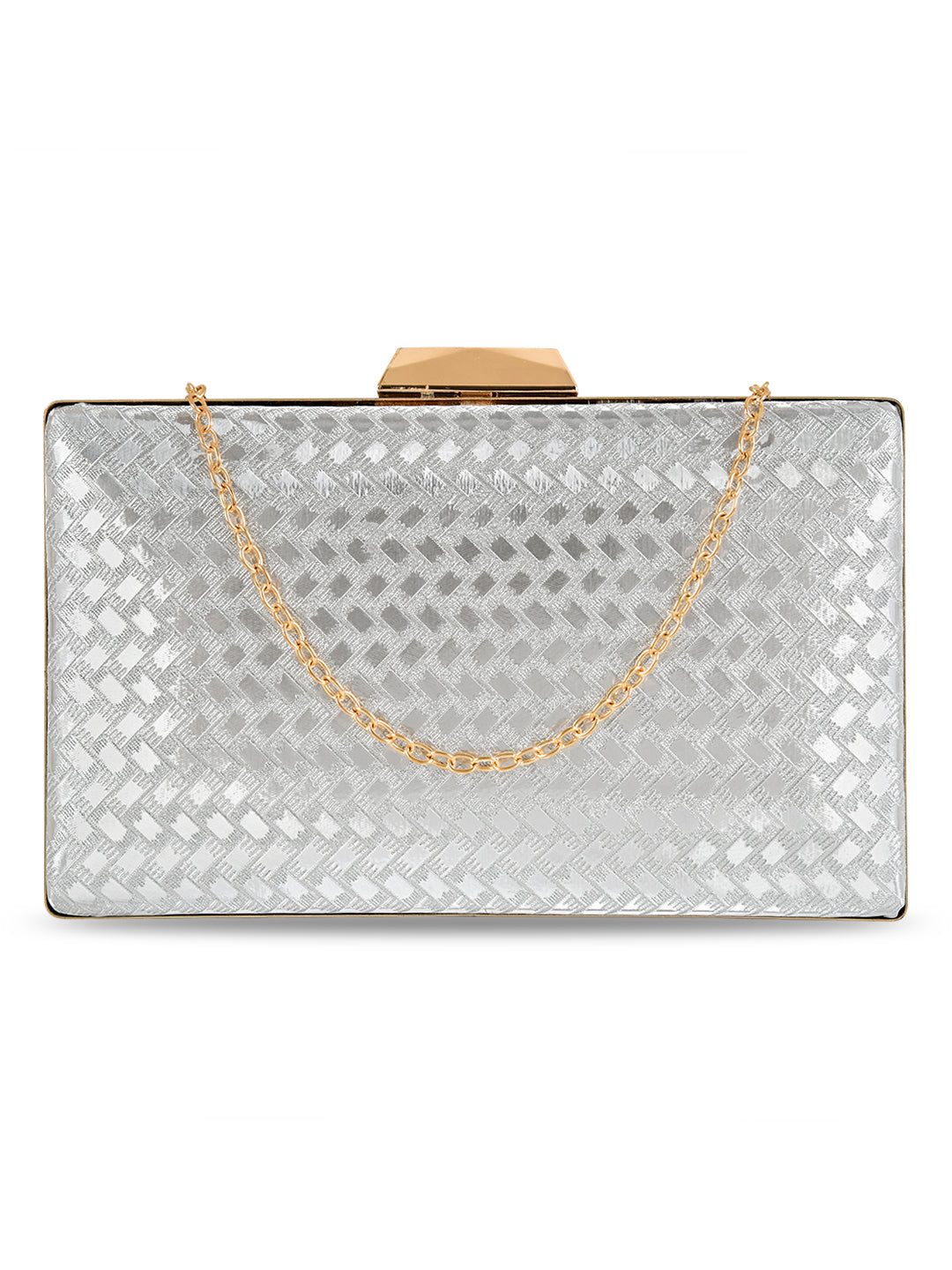 Ladies Silver Sparkle Clutch