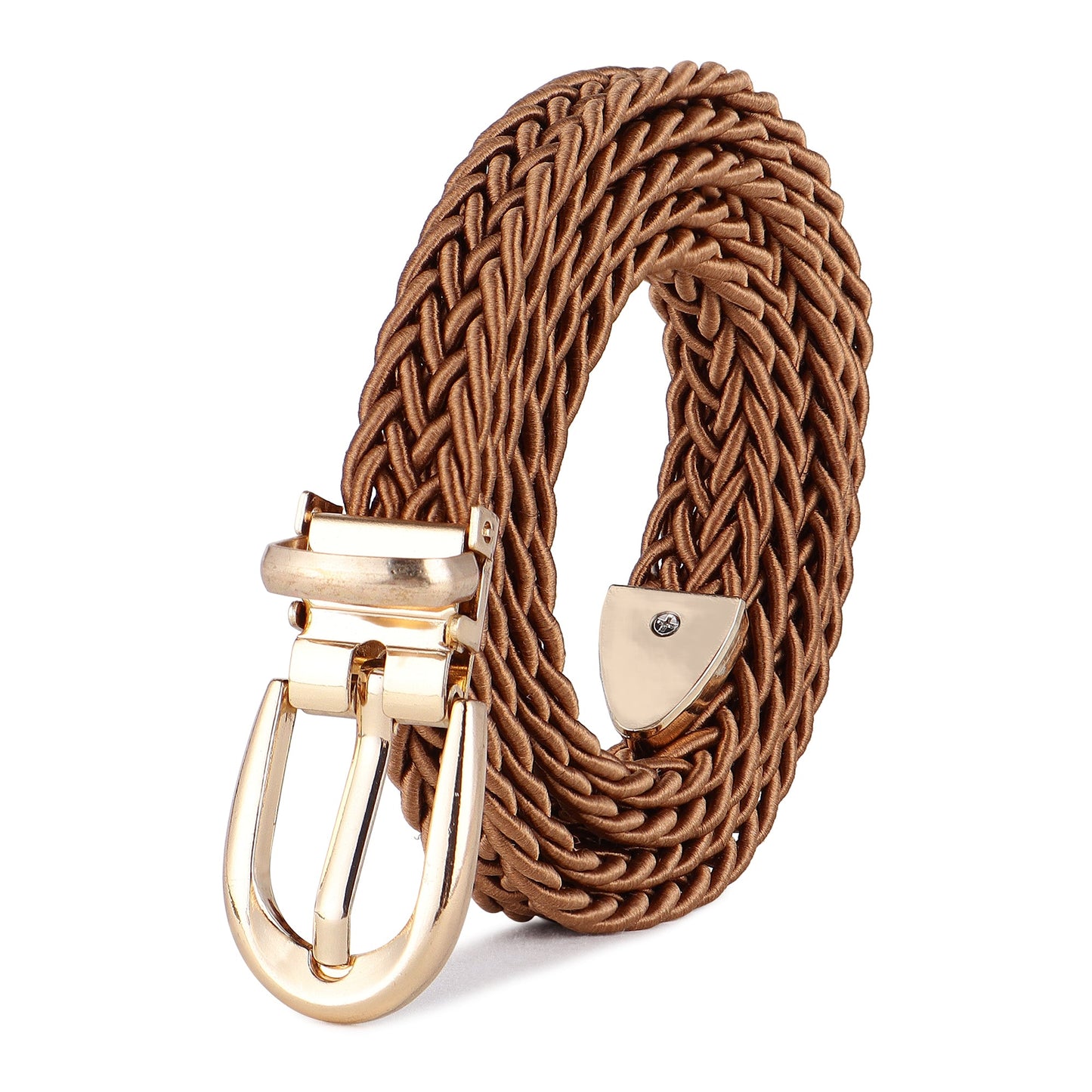 CRUSSET Women Braided Slim BeltCI5627