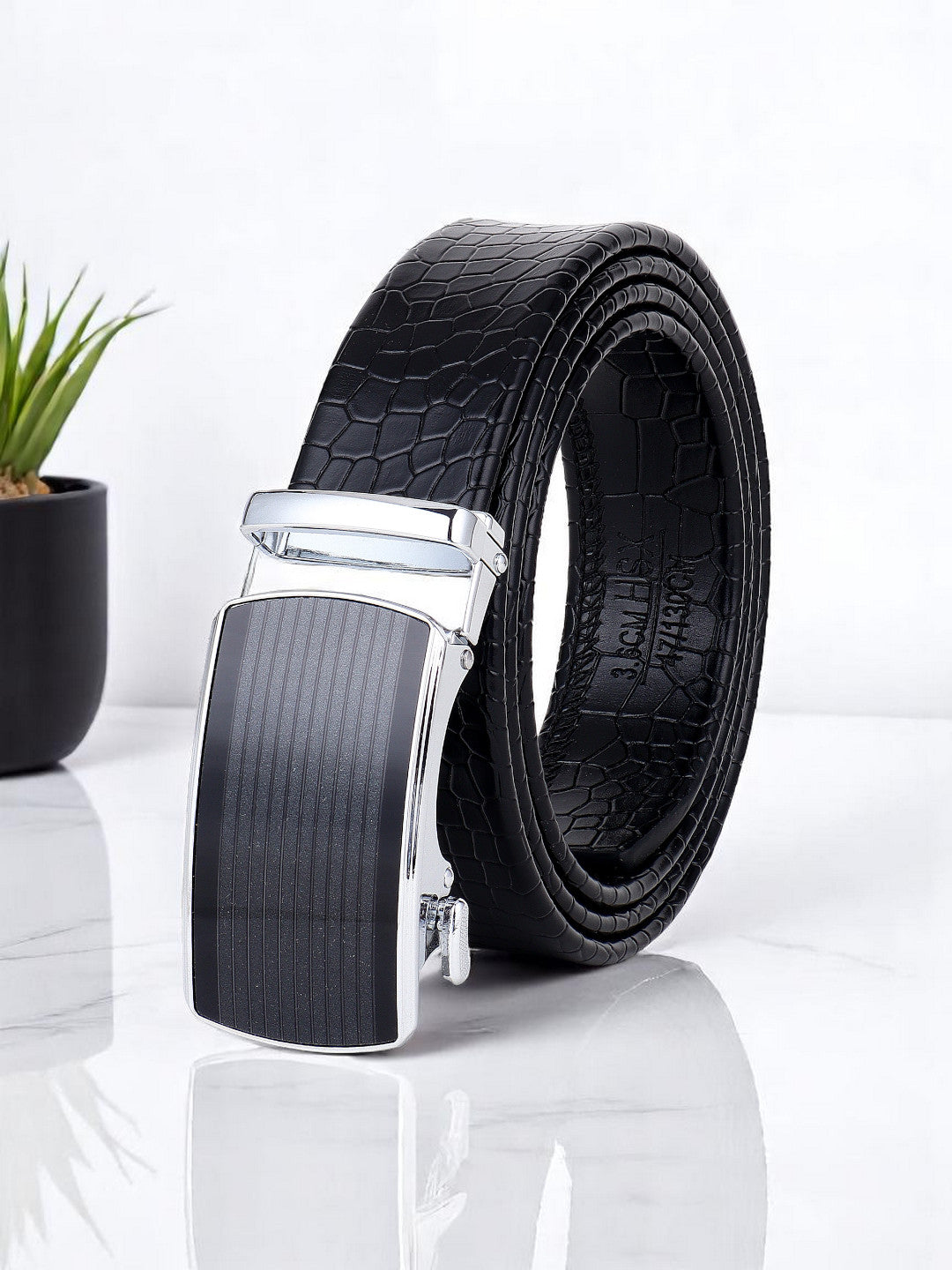 CRUSSET Men Textured Formal BeltCI5625