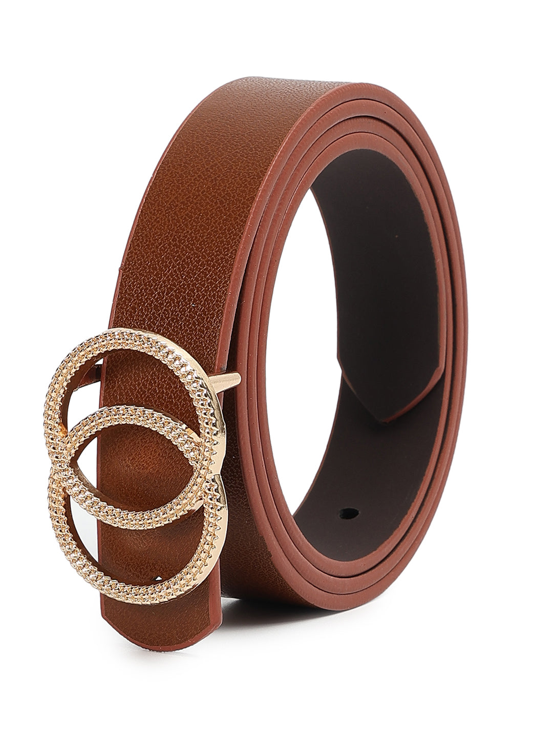 CRUSSET Women PU Embellished Belt With Push Pin ClosureQA5571