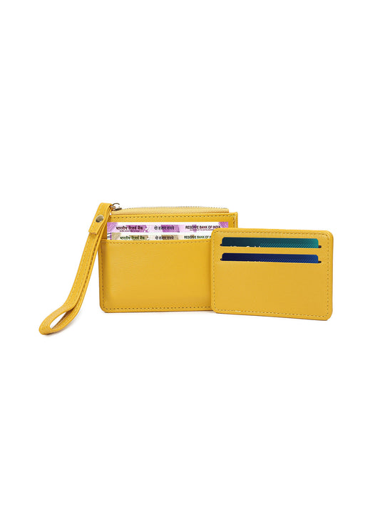 Crusset Wallet for Women â€“ PU Ladies Purse with Button Closure | Two Fold Textured Womenâ€™s Wallet CW20771