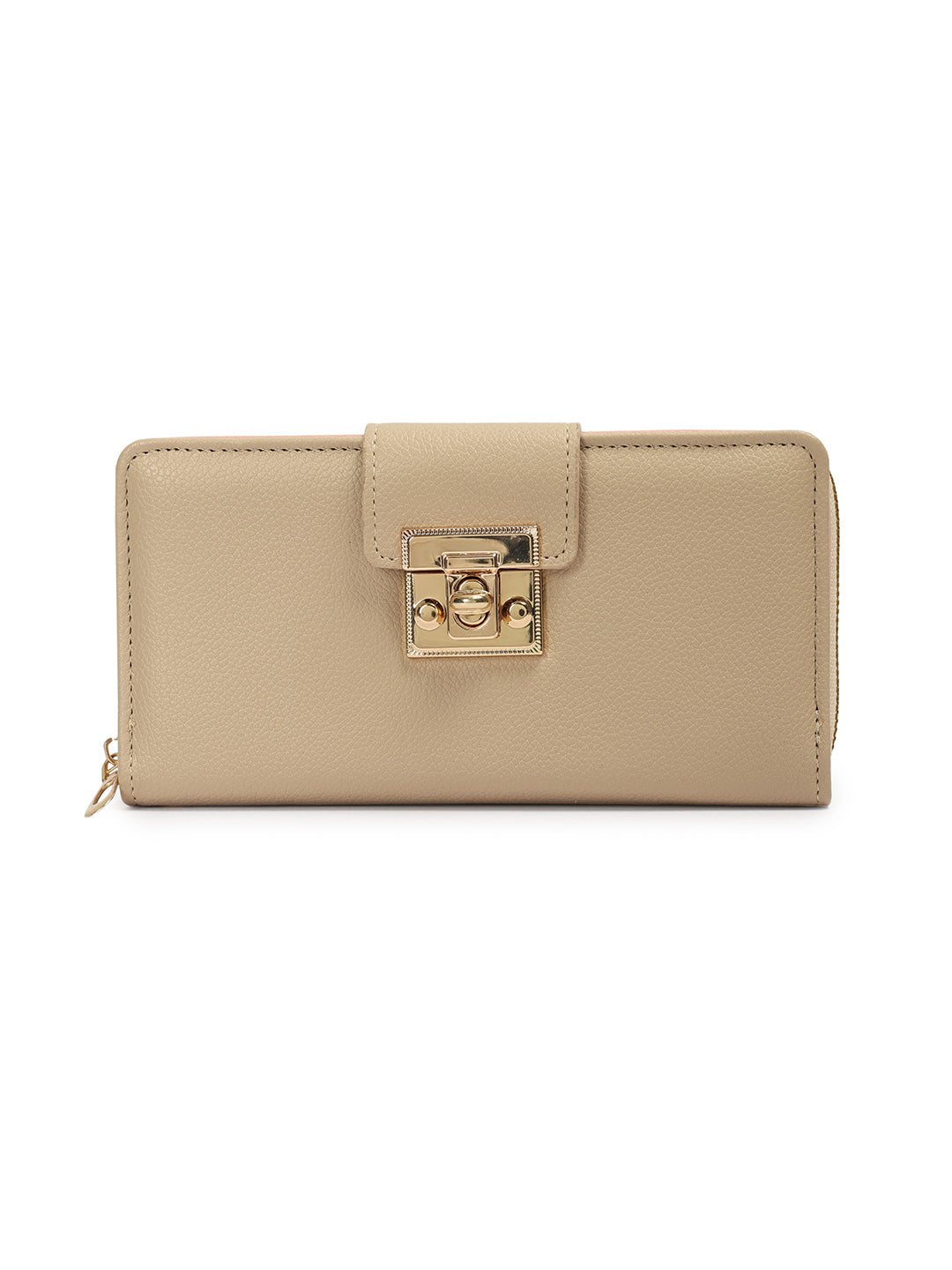 Crusset Wallet for Women â€“ PU Ladies Purse with Button Closure | Large Two Fold Textured Womenâ€™s Wallet CW20759