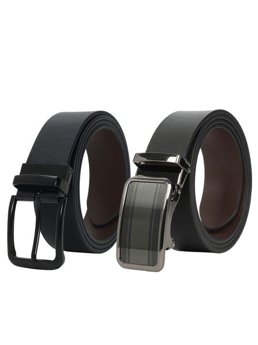 CRUSSET Men Pack Of 2 Leather Formal BeltCB5631