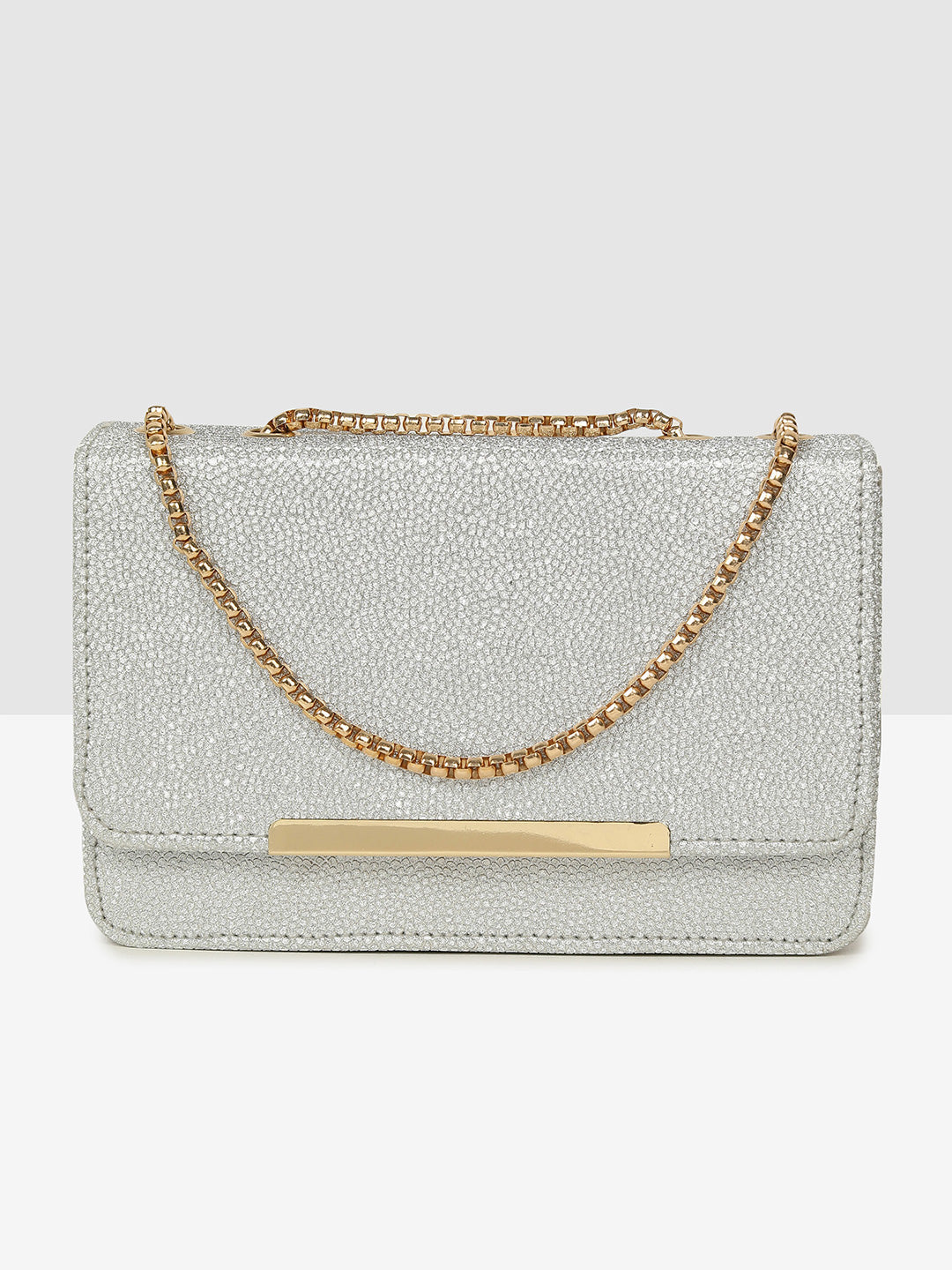 Silver Elegant Evening Clutch