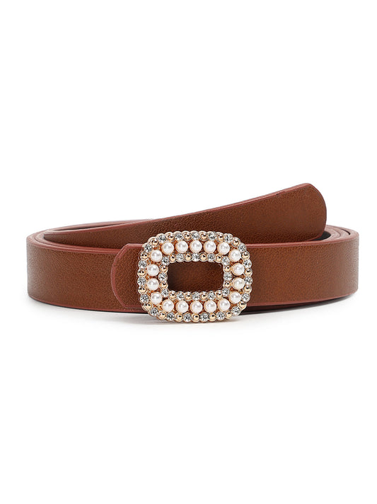 CRUSSET Women Textured PU BeltQA5586