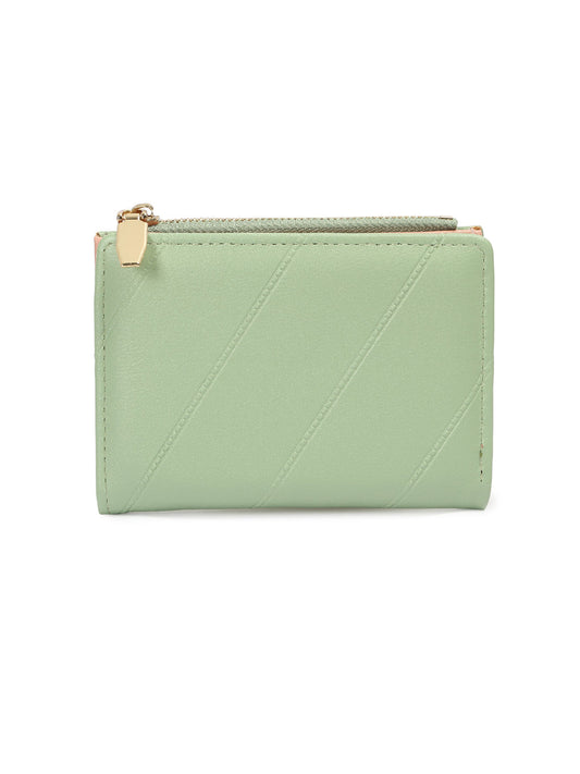Crusset Wallet for Women â€“ PU Ladies Purse with Button Closure | Two Fold Textured Womenâ€™s Wallet CW20763