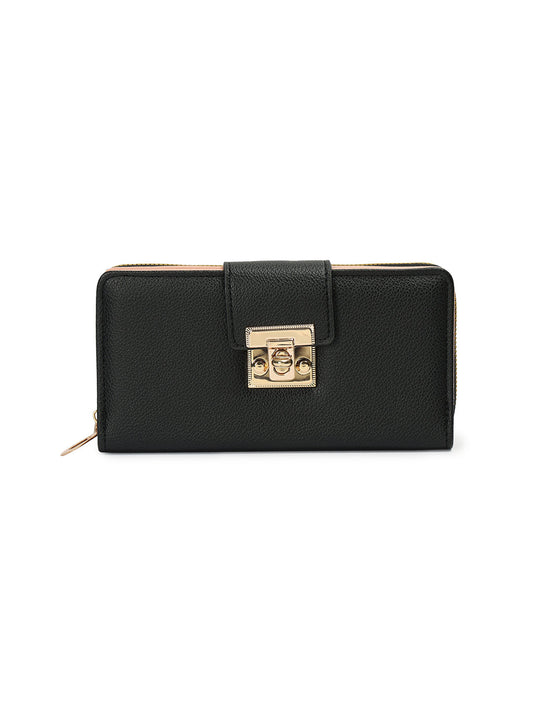 Crusset Wallet for Women â€“ PU Ladies Purse with Button Closure | Large Two Fold Textured Womenâ€™s Wallet CW20761