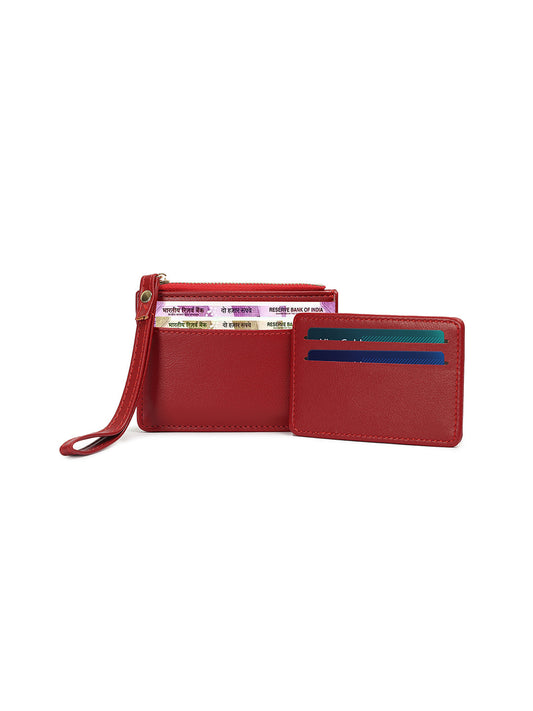 Crusset Wallet for Women â€“ PU Ladies Purse with Button Closure | Two Fold Textured Womenâ€™s Wallet CW20769