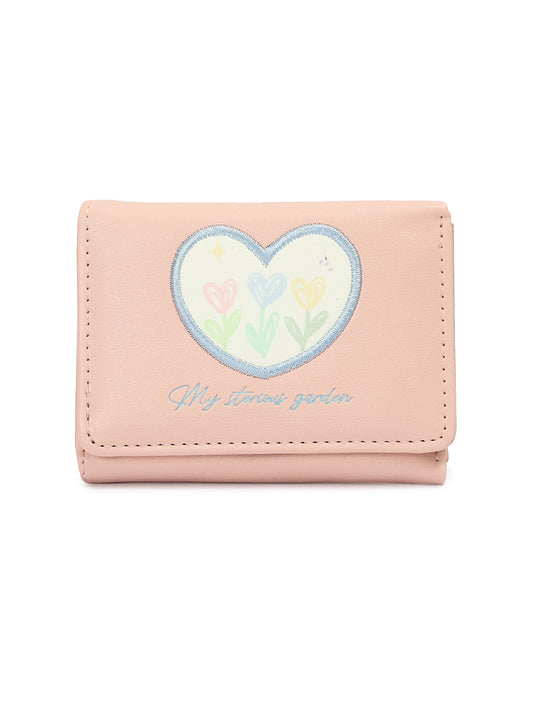 Crusset Wallet for Women â€“ PU Ladies Purse with Button Closure | Two Fold Textured Womenâ€™s Wallet CW20764