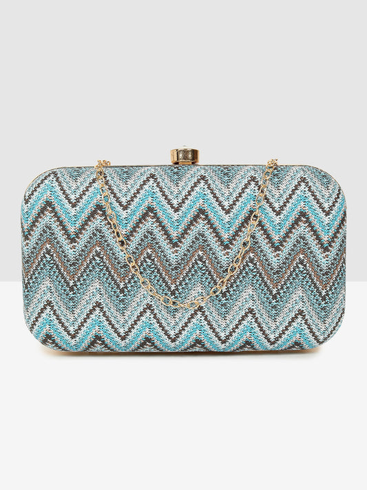 Vibrant Vibe Multicolor-Print Clutch