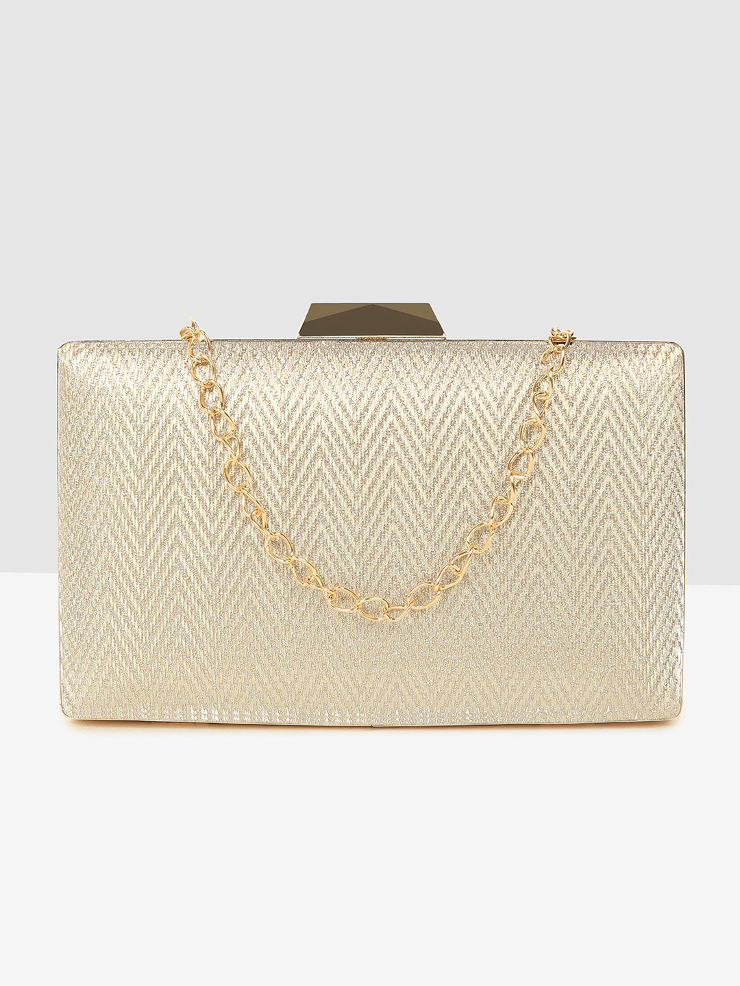 Glamor Gold Chain Clutch