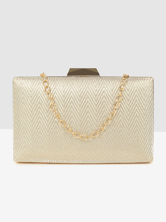 Glamor Gold Chain Clutch