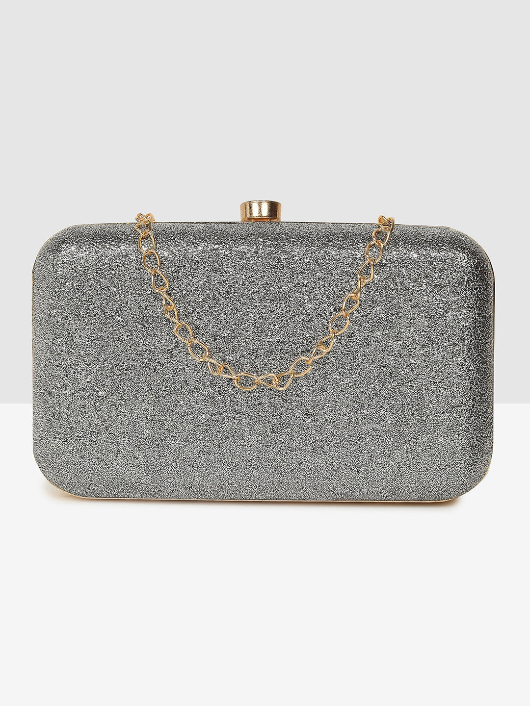 Sparkling Silver Luxe Clutch